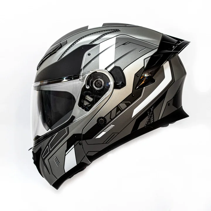 DOT Approved  Motorcycle Helmets Double Visors Modular Flip Up Helmet Full Face Casque Moto Racing Motocross Helmet DOT