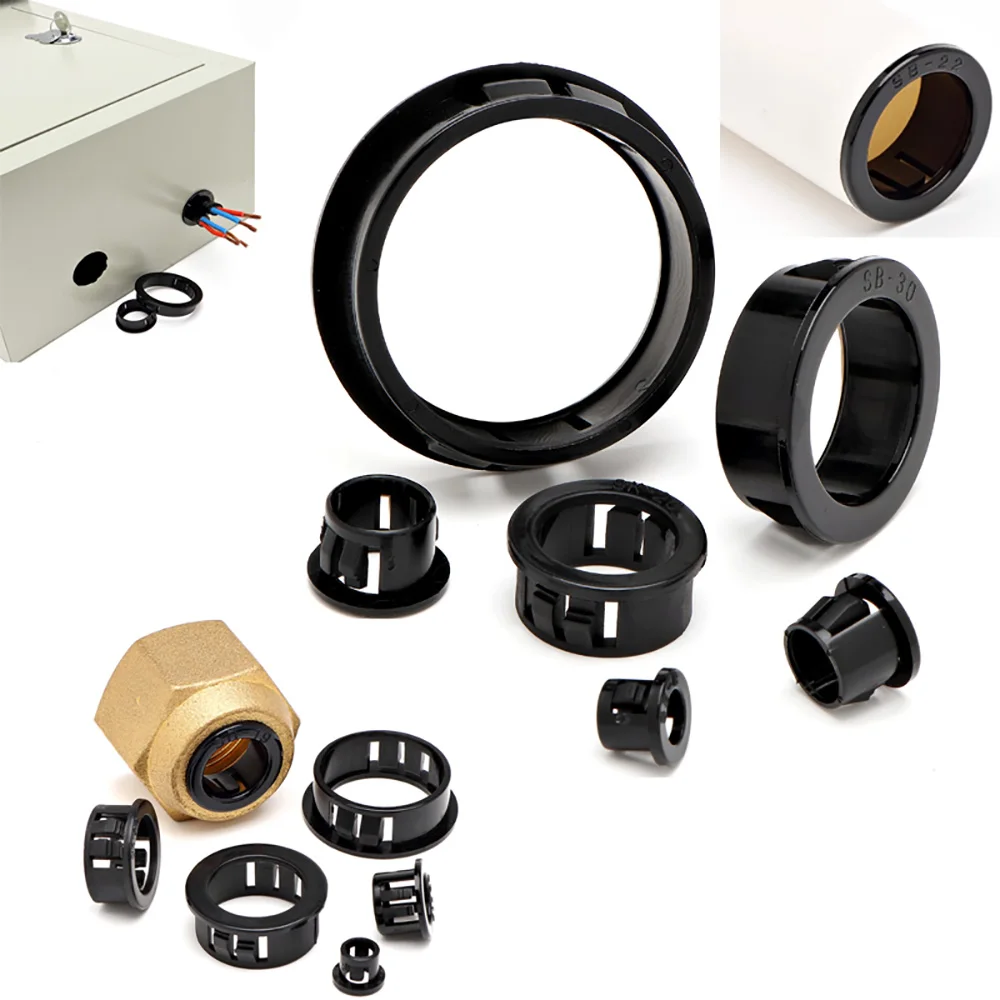 10/20pcs Plastic Snap-On Cable Grommets Nylon Blanking Hole Firewall Hole Plug Computer Desk Furniture Vent Decorative 7.8-59mm