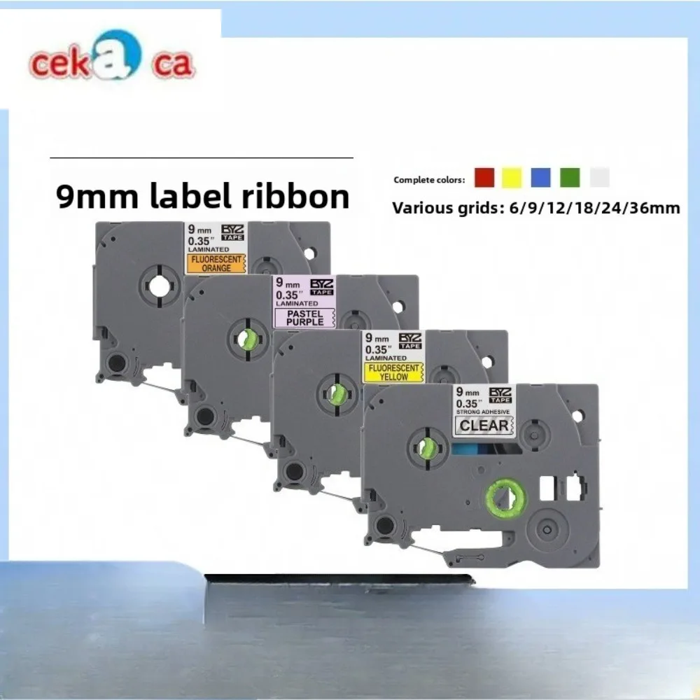 

CEKACA Printer Part for Brother Label Machine Ribbon 6mm 9mm Adhesive Label TZC-121 TZC-221 TZC-421 TZC-521 TZC-621 TZC-721