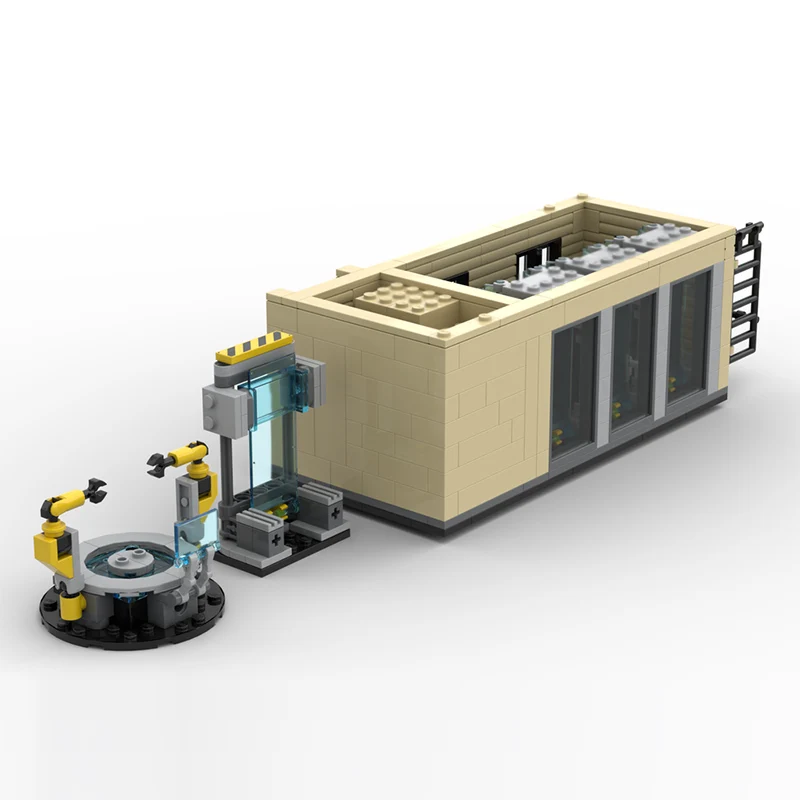 City Street View Model MOC Building Bricks Satellite Armor Hall Modular Technology Gifts Holiday Assemble Children Toys Suit