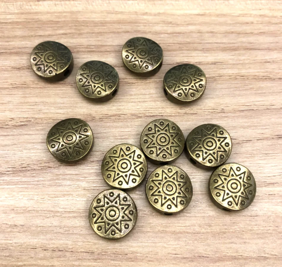

15pcs 12mm Vintage spacer beads for handmade findings accessories Zinc alloy metal HW3772