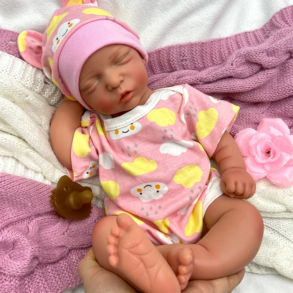 Bambola Reborn Realistica in Silicone da 42 cm, Corpo Intero Morbido, Educativa per Giochi di Ruolo, Neonato per Alleviare l'Ansia e il Morbo di Alzheimer