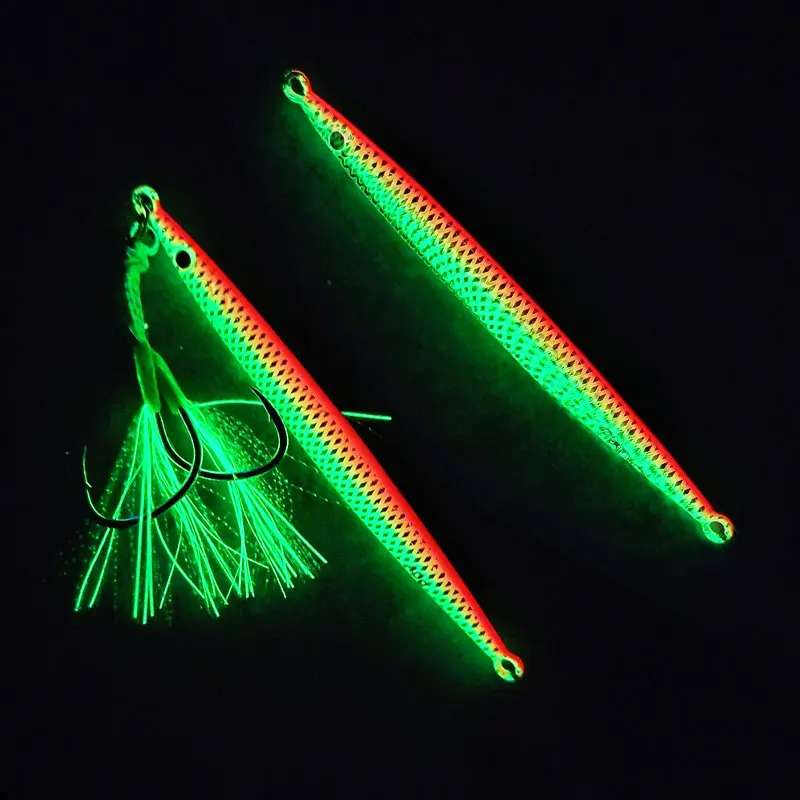 AS Fast JIg Lure Fishing Glow Jig Speed Falling Angler 40g60g80g Boat Sea Fishing Metal Hard Vertical Bait Sinking Pesca Bait