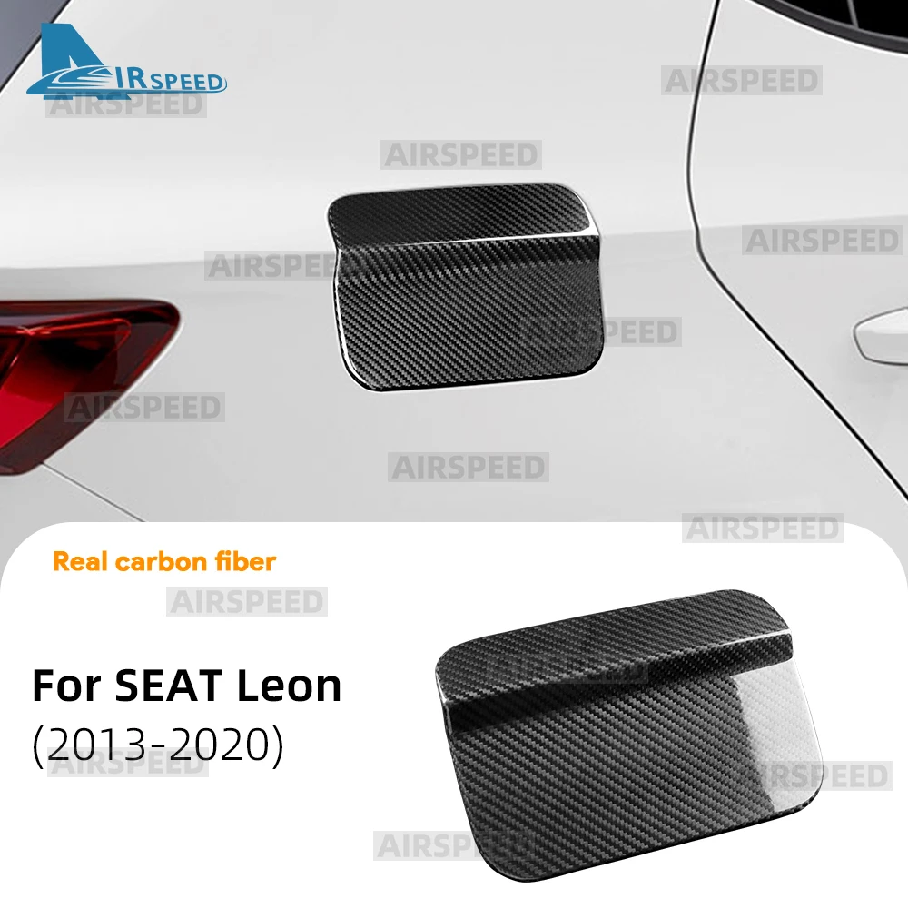 

Real Hard Dry Carbon Fiber Sticker For SEAT Leon MK3 2013 2014 2015 2016 2017 2018 2019 2020 LHD RHD Car Fuel Tank Cap Trim
