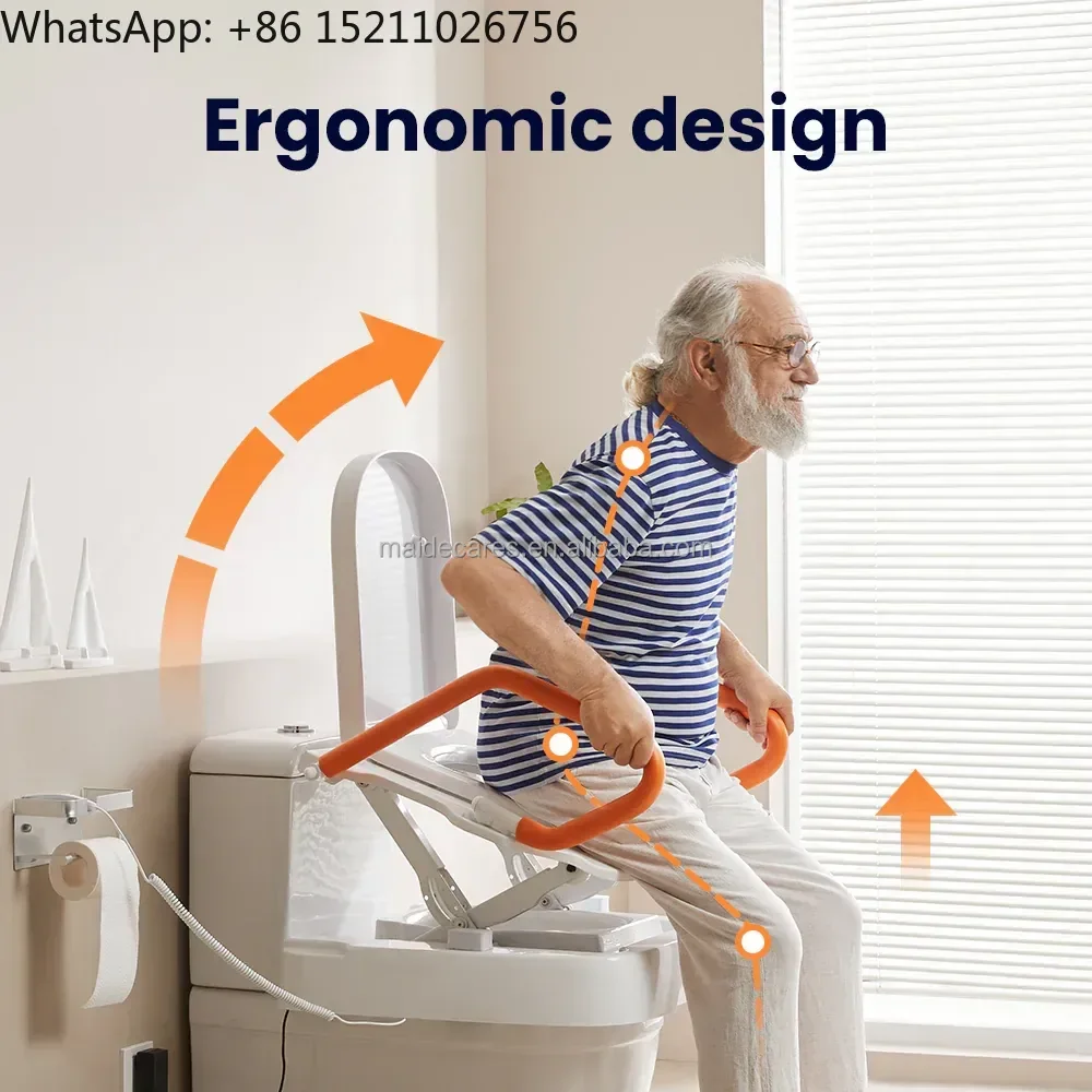 New Design  Height Increasing Pad  Adjustable Elderly Dual Motors Toilet Lifts for Power Toilet Incline Lift in Bathroom