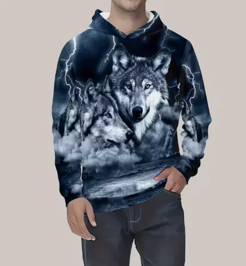 

Casual Hood Sweatshirt 3D Print Hoodie Cowboy Long Sleeve streetwear Sweatshirt Oversized pullover Man Hooded Hoodies