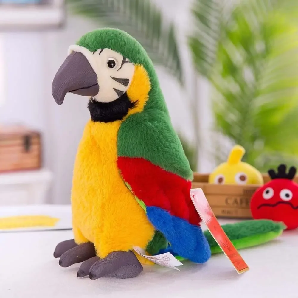 Plush Parrot Simulation Stuffed Doll, Decoração do lar, Decoração do sofá, Brinquedos de animais selvagens