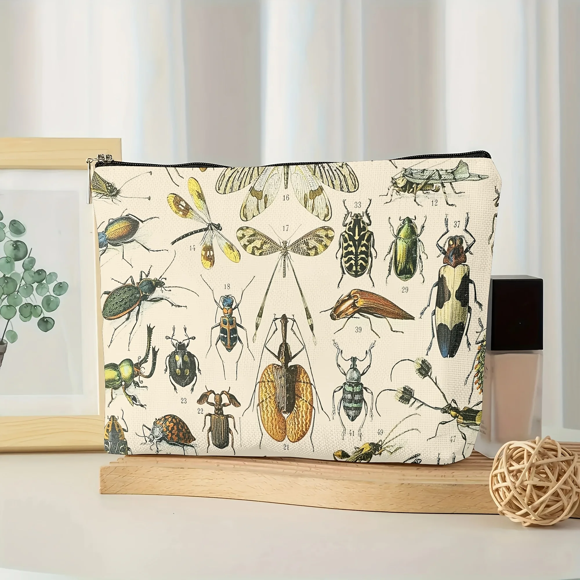 Vintage Fashion Bug - Bolsa de Maquiagem Vintage com Estampa