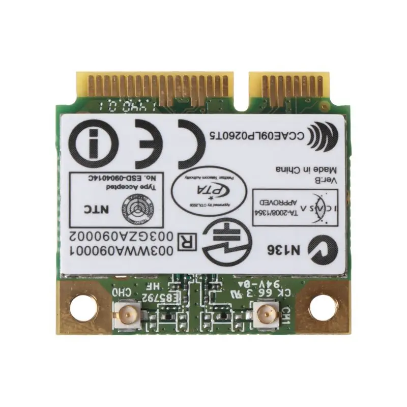 DN59 Mini PC-E Wireless Network Card, AR9287 AR5B97 Wireless LAN Card Adapter for Window XP/Win 7 8 10 32 64