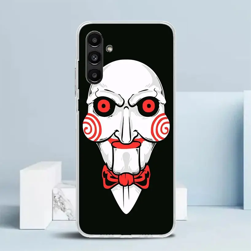 The Jigsaw Killer Horror Phone Case For Samsung Galaxy A15 A14 A13 A12 A55 A54 A53 A52 A35 A34 A33 A32 A25 A24 A23 A22 A04S A03S