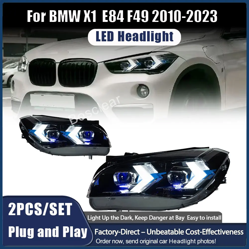 

For BMW X1 E84 F49 2010-2023 Front Lamp DRL Headlight Turn Signal Highlight LED Projector Lens Auto Automotive Car Accessories