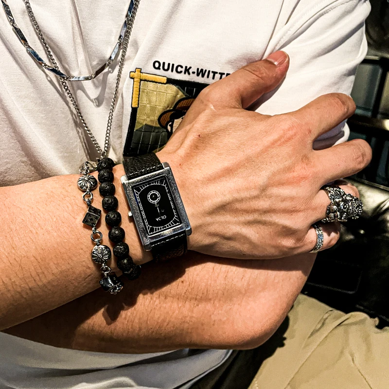 

CILOA black square watch men's high quality brand authentic 2025 light luxury gift for boyfriend waterproof quartz watch