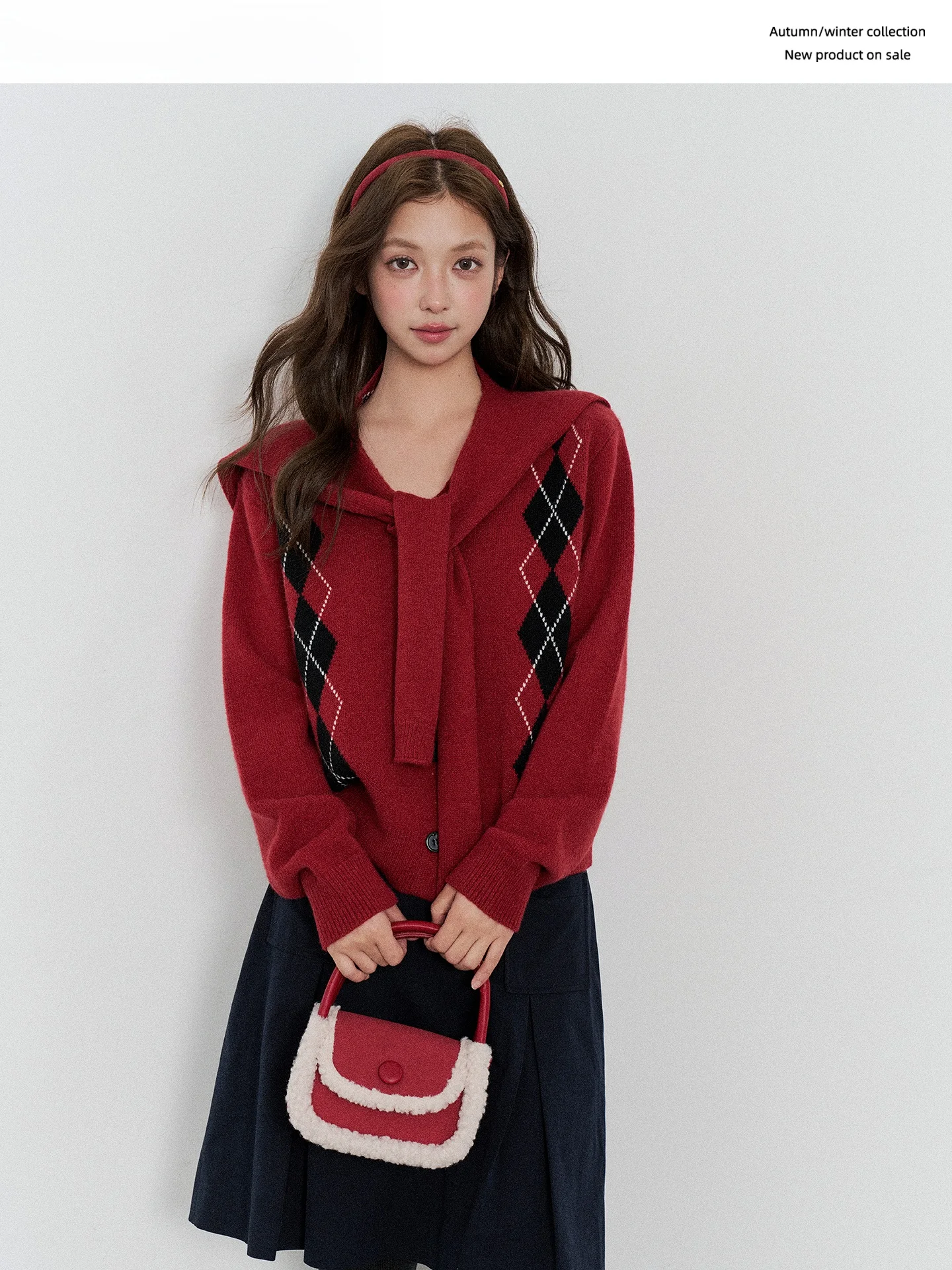 

Вязаный свитер Maxment Vintage College ID в стиле оверсайз с V-образным вырезом и пуговицами, свободного кроя, с длинными рукавами, женский, модный