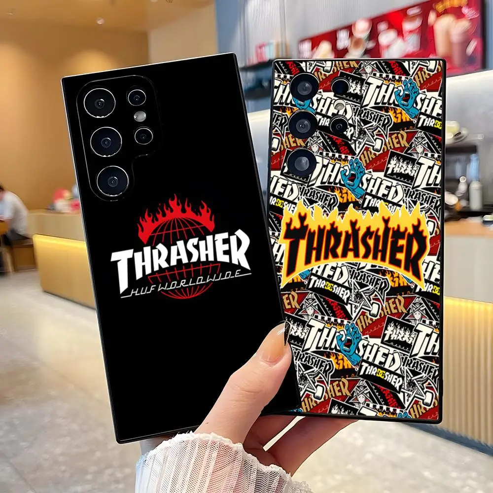 Cool T-THRASHER Phone Case For Samsung S26 S25 Edge S24 S23 S22 S21 Ultra Plus Fe A55 56 15 4G 5G Galaxy Silicon Cover