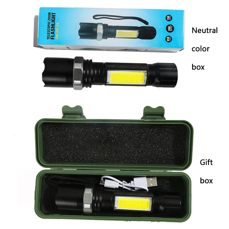 High power strong light flashlight super bright focusing remote emergency light outdoor aluminum alloy waterproof fishing light