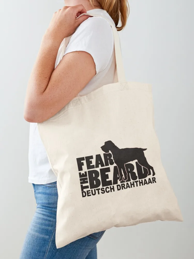 Fear the Beard - Funny Gifts for Deutsch Drahthaar Lovers Tote Bag hand bag ladies Canvas bag tote Canvas Tote