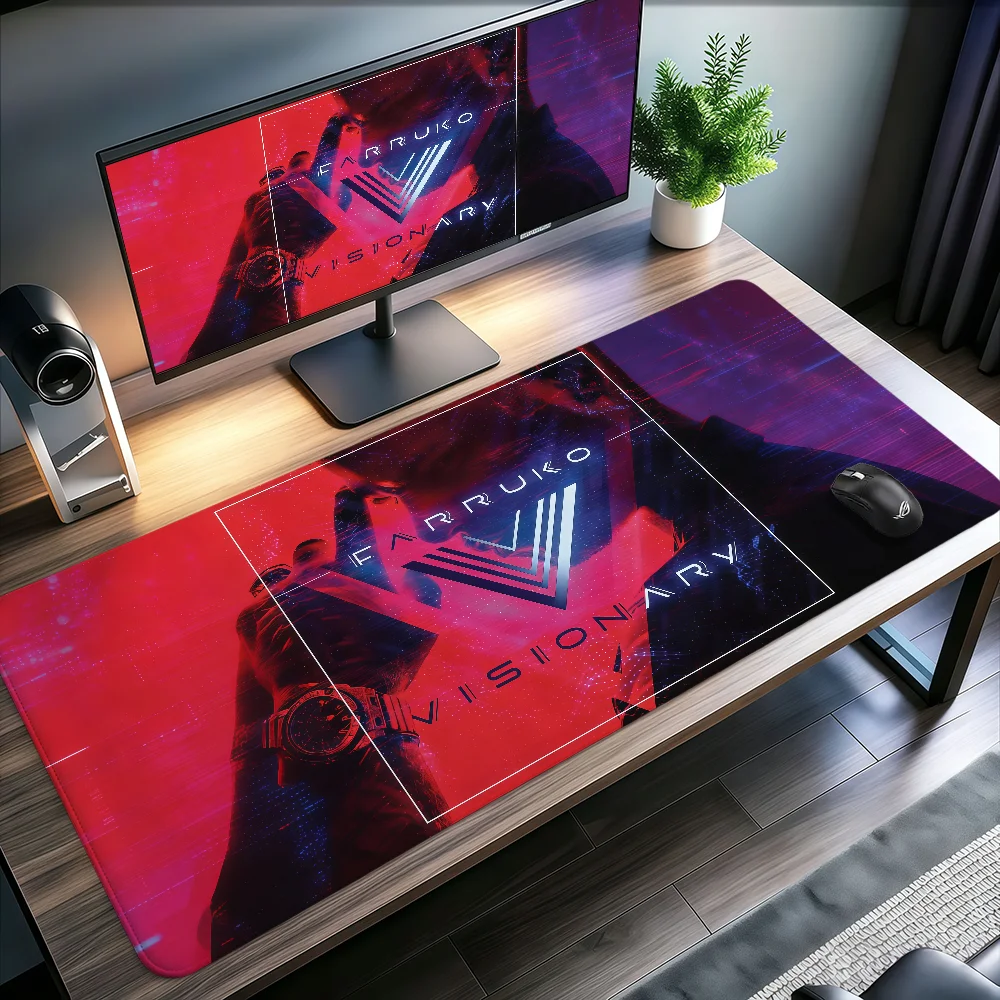 Singer F-Farruko Mouse Pad Large Non-slip Lockedge Desktop Computer Desk Mat Keyboard Writing MousePad Office Gamer Student