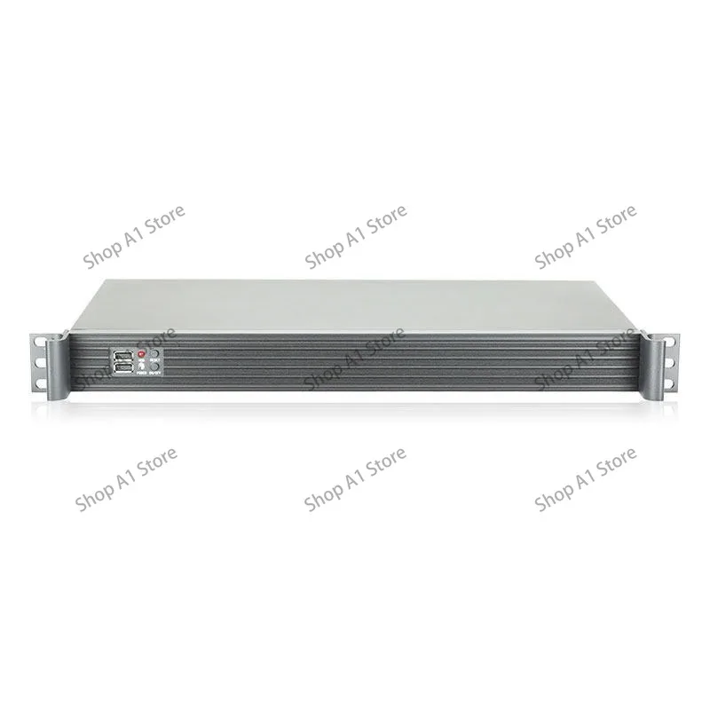 1U chassis, short 250MM ITX main board MINI server box aluminum panel, call center atom chassis