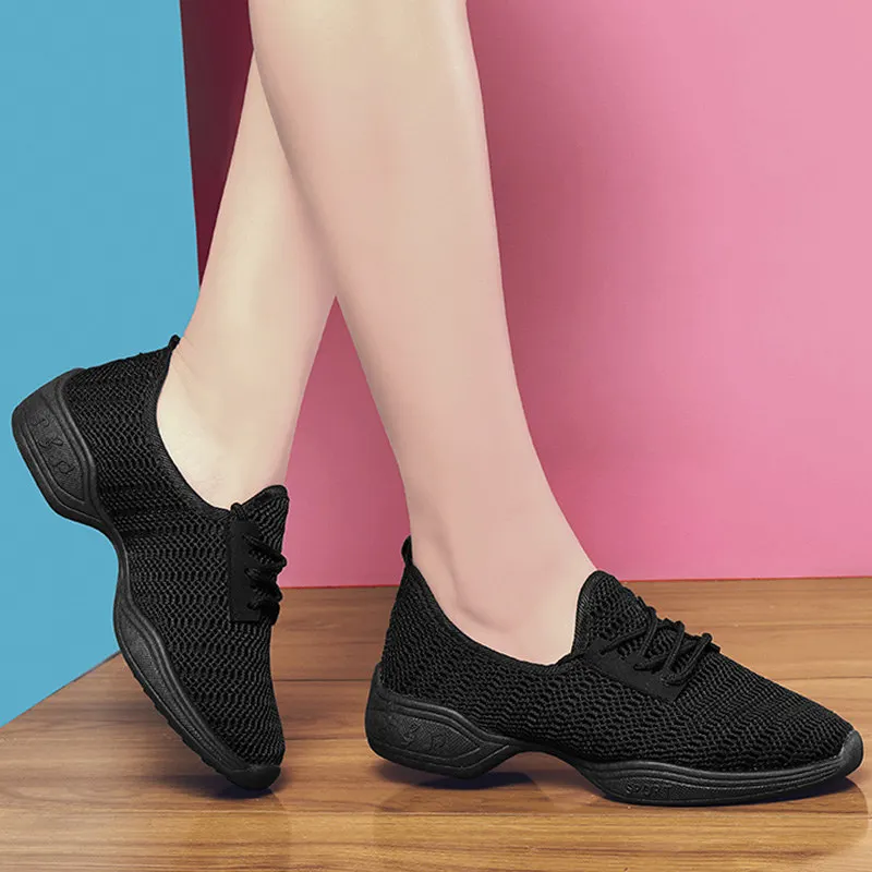 New Fashion Single Net Sports Feature Soft Outsole Breath Dance Shoes Sneakers for Woman Practice Shoes Modern Dance Jazz Shoes