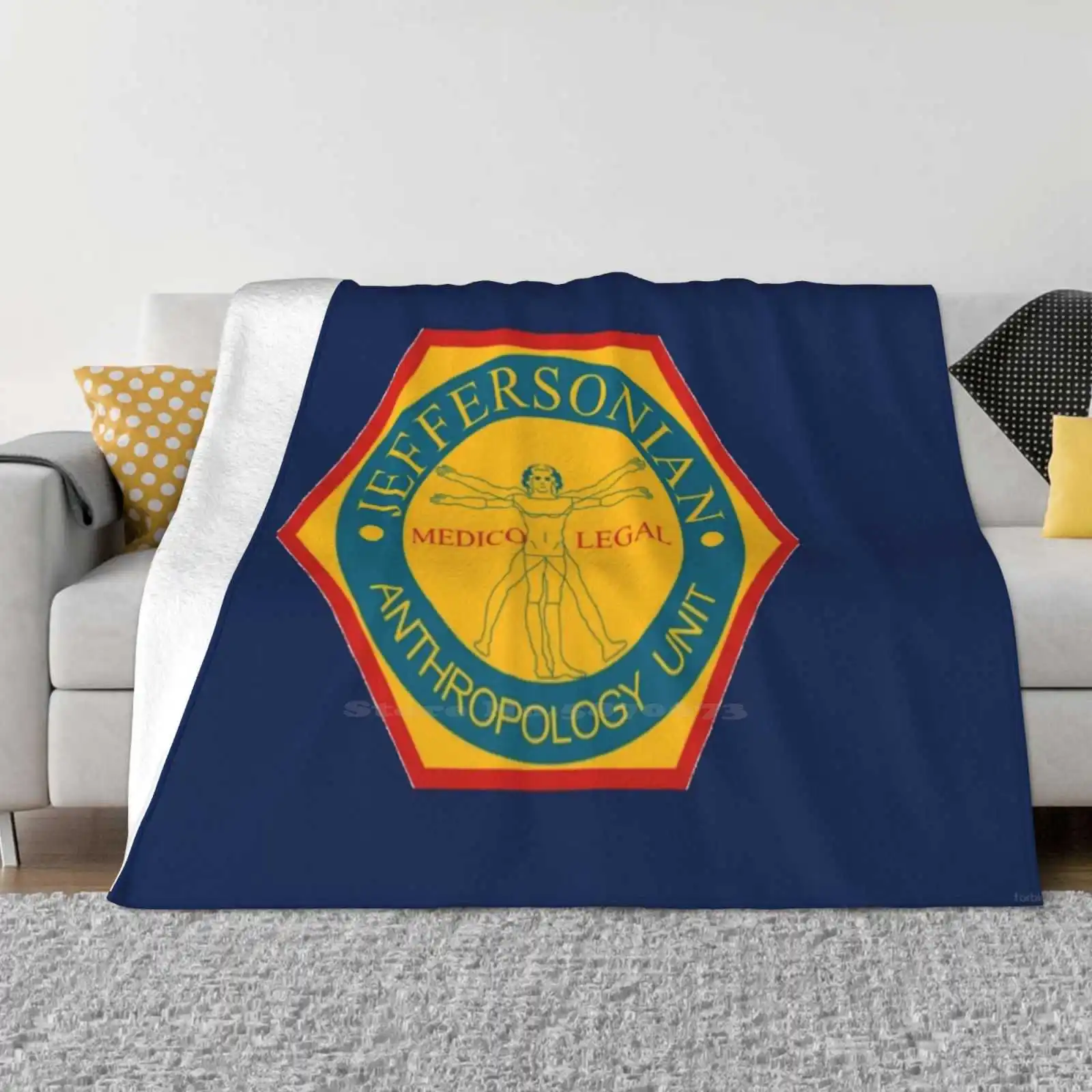 The Jeffersonian Institute For Home Sofa Bed Camping Car Plane Travel Portable Blanket Tv Show Temperance Brennan Seeley Booth