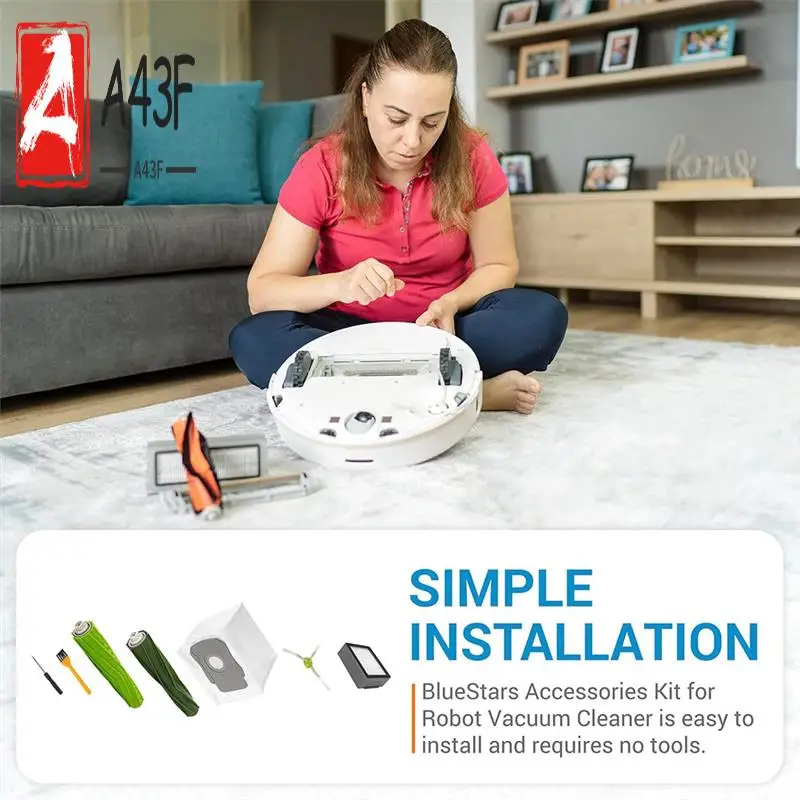 

A43F-Replacement Kit For Irobot Roomba E & I & J Series, I1 I1+ I7 I7+ I3 I3+ I4 I4+I6+I8+ J7 J7plus E5 E6 E7 Roller Brushes