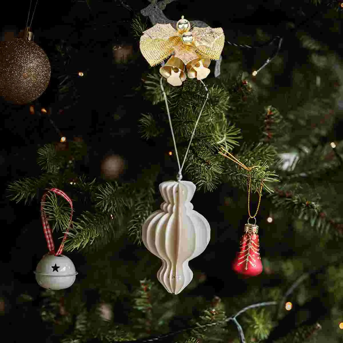 

6 Pcs Christmas Bow Decorative Bows Tree Decors Xmas Bowknot Fabric Bell Decoration Mini Knots Sto