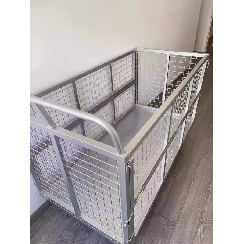 تحميل عربة يدوية قابلة للطي بوزن 500 كجم مع ألواح جانبية شبكية لنقل جرد السوبر ماركت وبيع السوق الخارجية #5