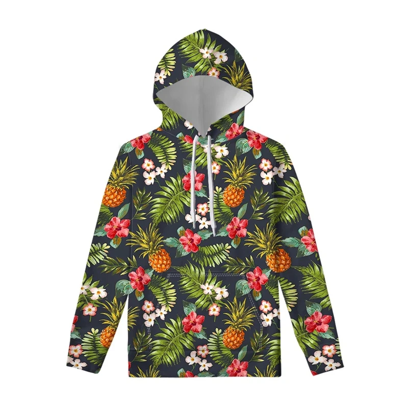 Autumn New Hawaii Hoodie Men And Women 3D Sweatshirt Flower Print Hooded Jacket Hip Hop Street Loose Comfortable Top Hoodie