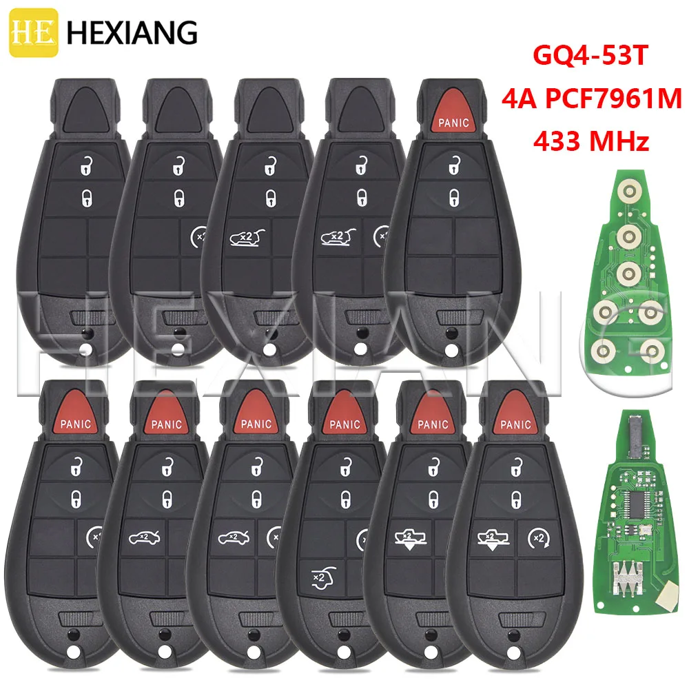 HE 4A PCF7961M 433MHz Car Remote Key GQ4-53T For Jeep Cherokee Sport KL Dodge RAM Chrysler Town & Country 2014+