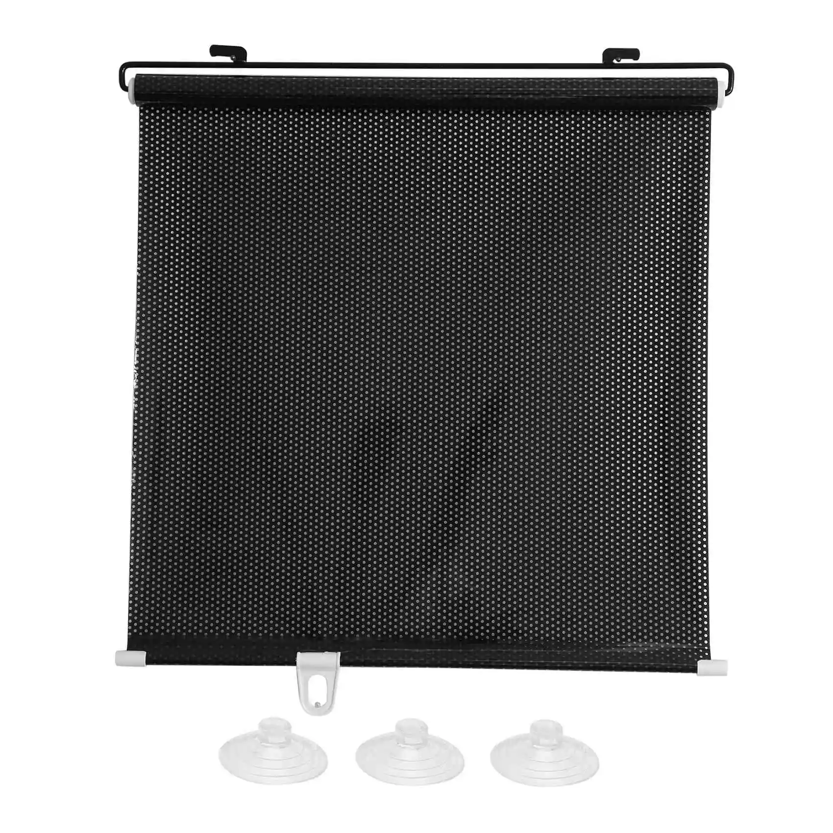 Sunshade Roller Blackout Suction Cup Blinds Curtains for Living Kitchen Office Car Window Free-Perforated Curtain A