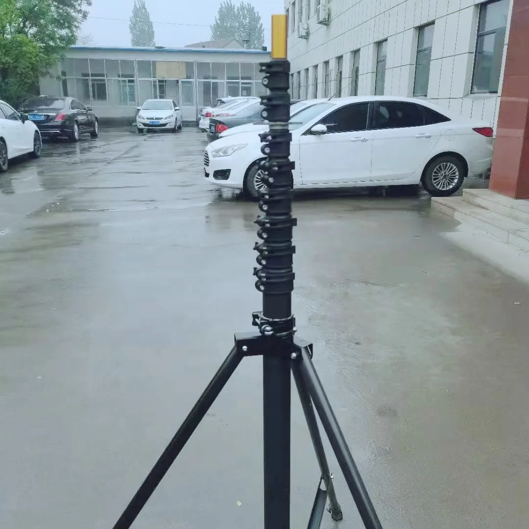 6m 8m 10m pole cam era tripod stand carbon fiber telescopic tripod for monitoring sport light with 1/4 mounting