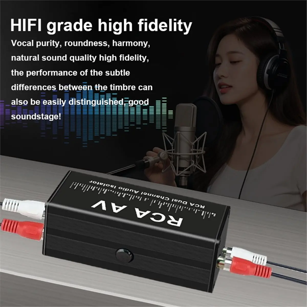 DT81 Audio Noise Filter Ground Loop Isolator for RCA Eliminate Hum Buzz Static Car Home Stereo System Car Audio Filter