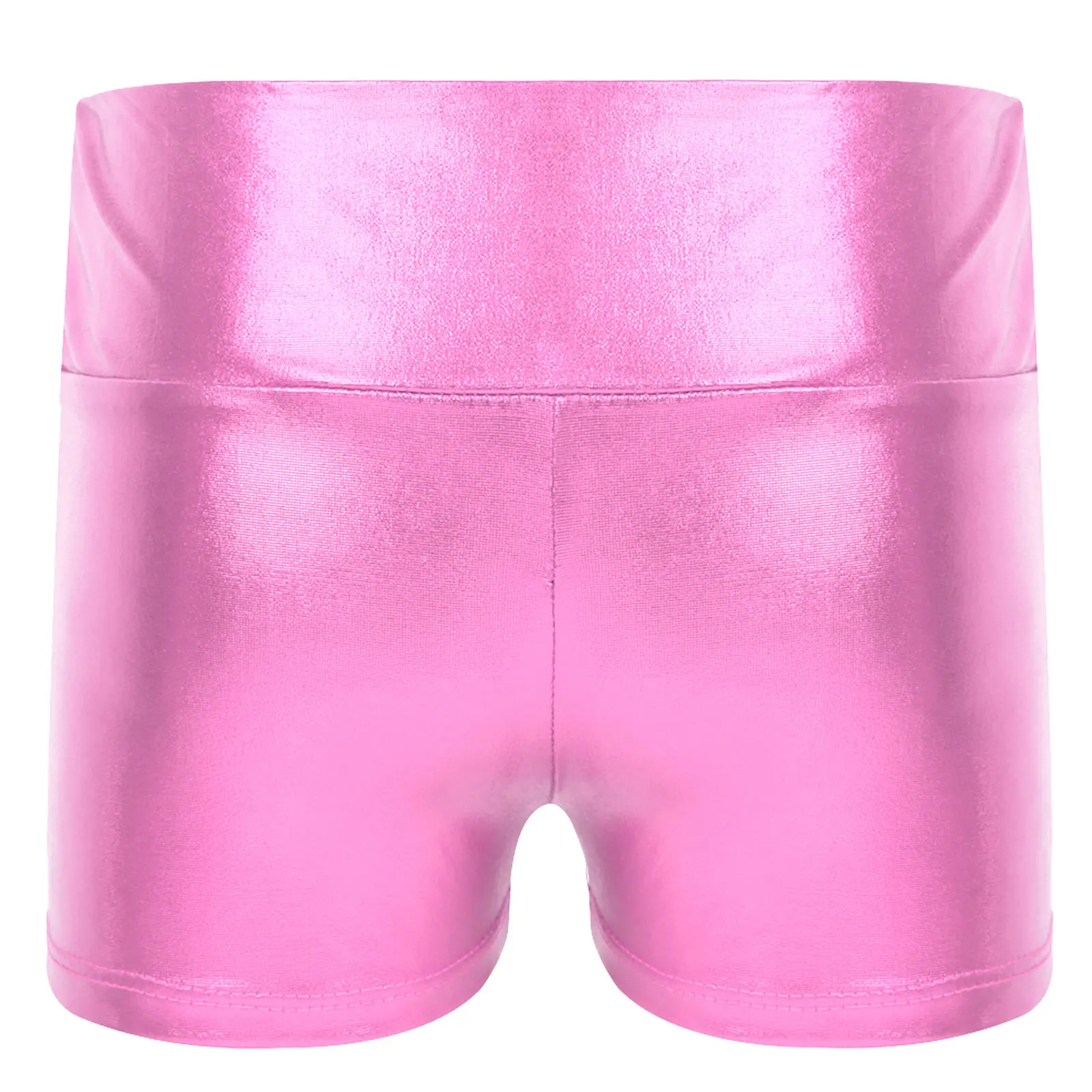 Kinder Mädchen Metallic Shiny Ballett Tanz Gymnastik Shorts Hosen Hohe Taille Fitness Workout Yoga Cheer Dancewear Activewear – Detail 11