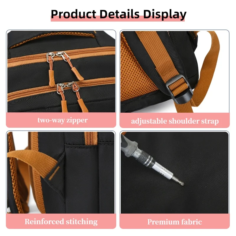 حقيبة ظهر للأعمال متعددة الوظائف - سعة كبيرة، مقصورات متعددة، حقيبة ظهر للكمبيوتر المحمول، حقيبة ظهر للسفر، حقيبة ظهر ترفيهية