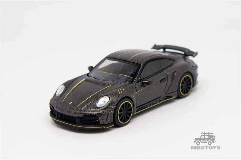 PopRace 1:64 992 STINGER GTR CARBON EDITION Black Diecast Model Car