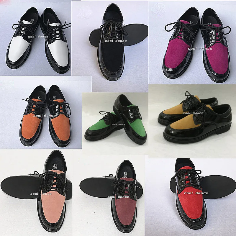 COOL DANCE Polychrome Poppin Shoes Street Block Locking Microfiber Skin Shoe Funky Dance Multicolour Leather Shoes