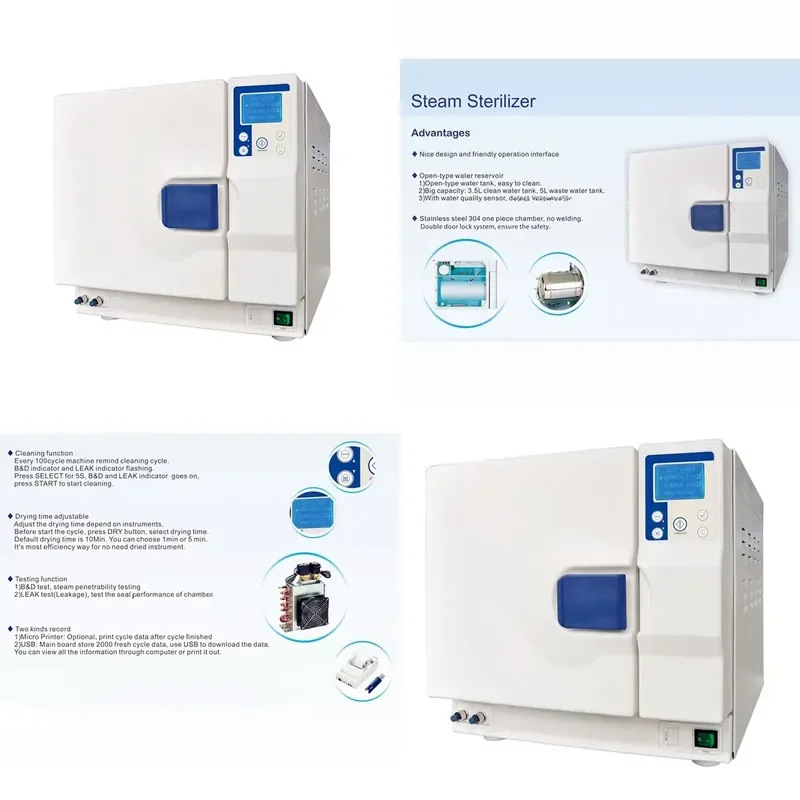 for VORY China VORY-23B-I Class 1 B Autoclave 2300W 56kg for School Use Medical Equipment with 2 Years Warranty
