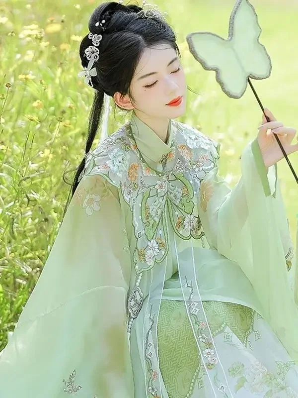 Traje Elegante De Hada Antigua، Camisa Larga Con Cuello Levantado Y Hombros Descubiertos، سترة Hanfu De Estilo Chino Para Mujer، #5