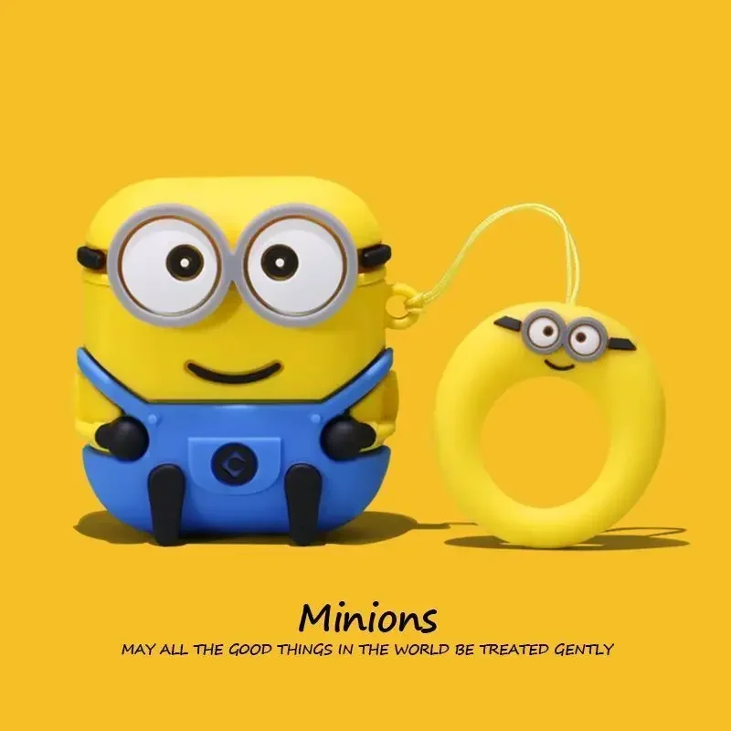 Minions 3d Fall für Apple Airpods 1 2 3 Pro 2 Fall niedlichen Cartoon Bluetooth Kopfhörer Fall für Airpods Pro 2 3 1 Abdeckung Ladebox