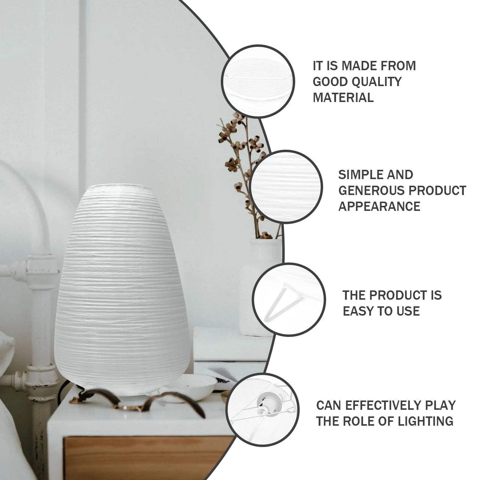 غطاء المصباح الورقي للمصباح 1 قطعة DIY غرفة نوم ضوء الظل مزرعة نمط سطح المكتب عاكس الضوء لغز ورقة فانوس ديكور