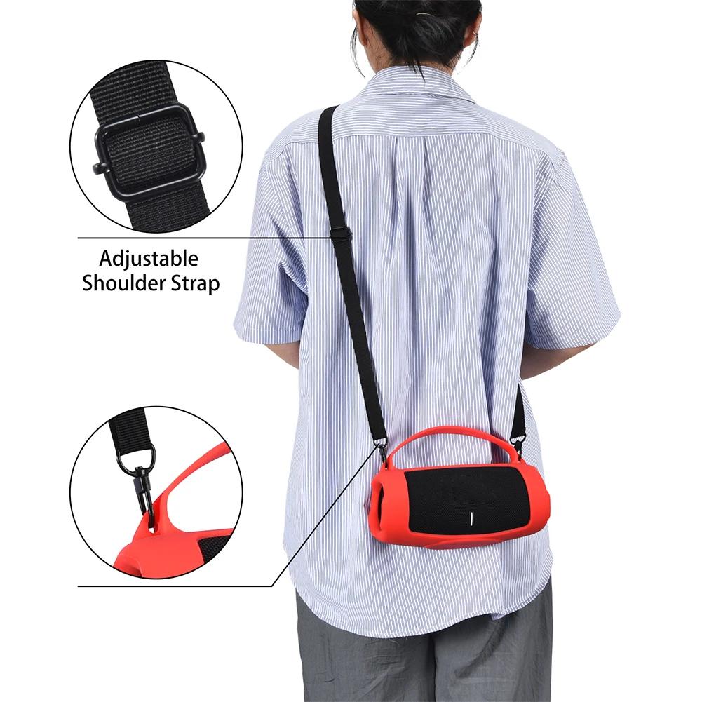 

Silicone Cover Case Shockproof for JBL Charge 5 Wi-Fi Speaker (Black)