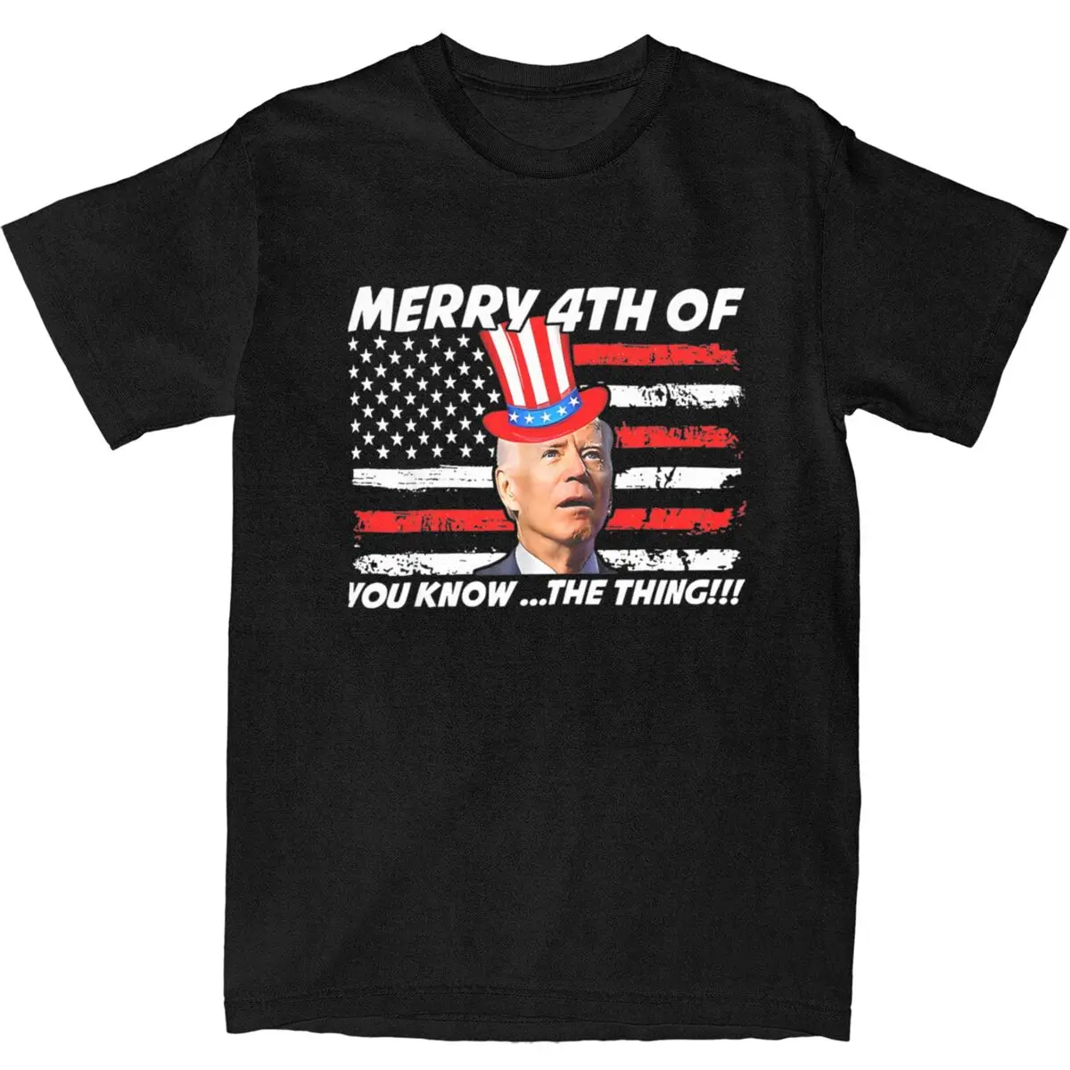 Funny Joe Biden Dazed Merry 4th Of You Know T Shirt Summer The Thing Y2K Retro T-Shirts 100% Cotton Tshirt For Man Casual Tops