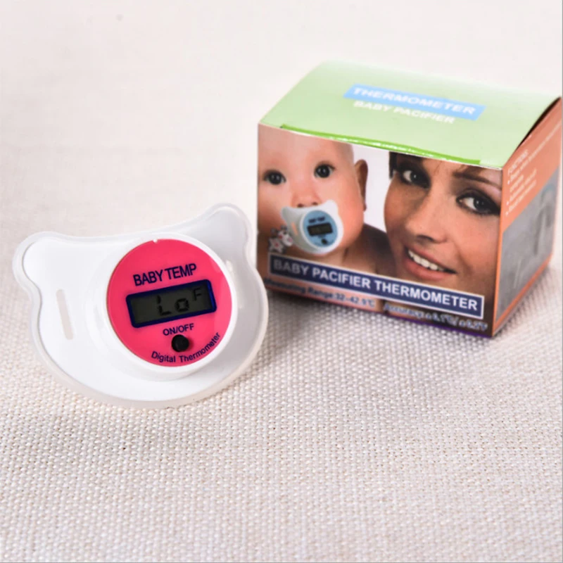 Baby Thermometer Pacifier Easy Digital Monitor Of Temperature For Kids In Celsius