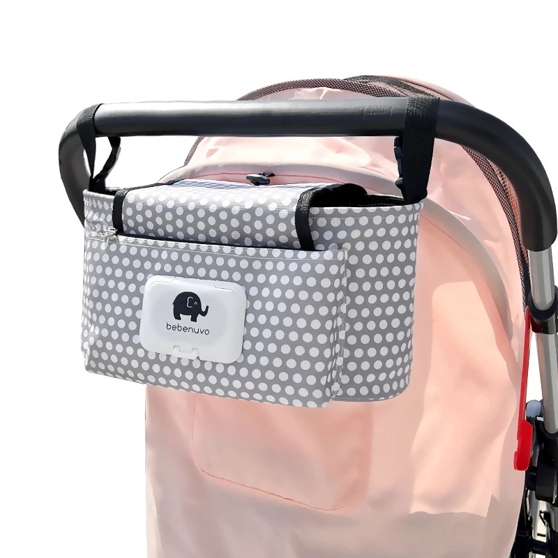 Large Capacity Baby Stroller Hanging Bag Flip Wipes Storage Box Baby Diaper Bags Organizer Crossbody Shoulder Bag Mummy Bag Tote