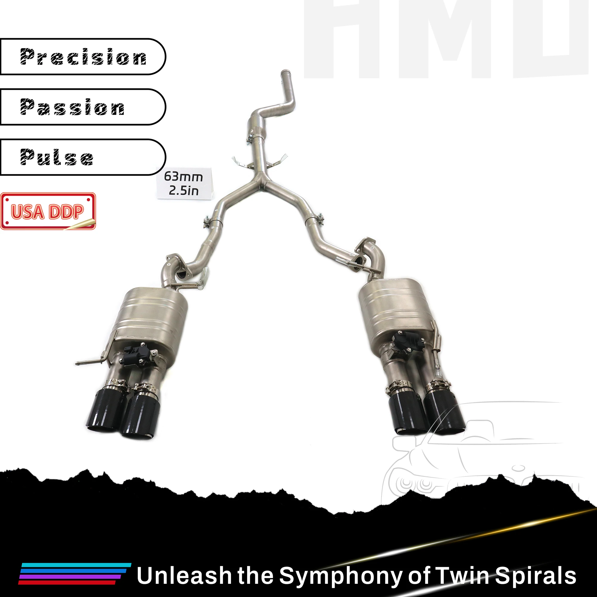 

HMD настройка SS304 электронный клапан Catback для BMW Z4 E89 2.0L однотрубный дизайн TIG ручная сварка выхлоп автозапчасти