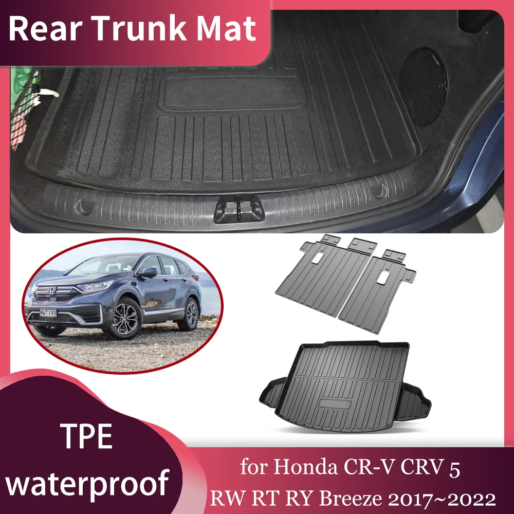 

Car Trunk Mat for Honda CR-V CRV 5 RW RT RY Breeze 2017~2022 TPE Waterproof inside Liner Trunk Seat back Pad Cargo Accessories