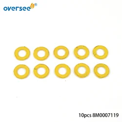 Tapón de drenaje de aceite 8M0007119, arandela para Mercury Mercruiser Quicksilver 25-60hp, fueraborda de 4 tiempos 26-8M0007119, 10 piezas