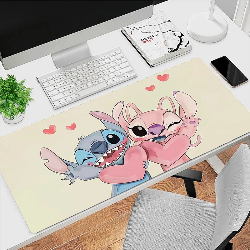 

Kawaii Anime Cartoon Mouse Pad Large Laptop Stitch Gaming Accessories Mousepad Computer Non Slip Gamer Cabinet Desk Mat Carpet