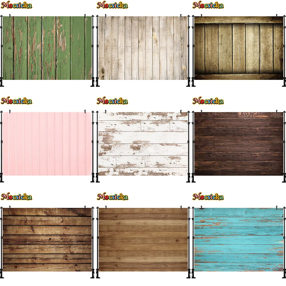 Mocsicka Photography Backdrops 60x40cm Wood Grain Photo Background Wallpaper Studio Waterproof Products Photographic Props