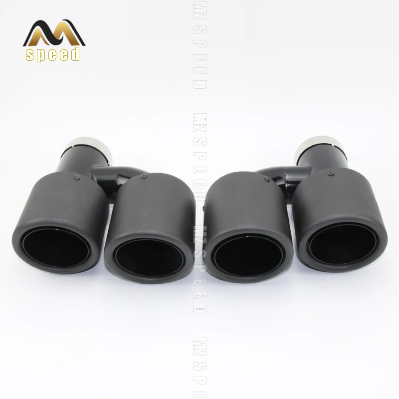 

Car styling Modified exhaust pipe muffler tail throat 304 stainless steel and carbon fiber double outlet tail pipe